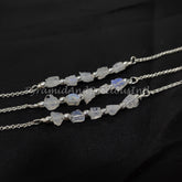 Raw Moonstone bracelet, Women bracelet, Birthstone gift, Raw moonstone bracelet